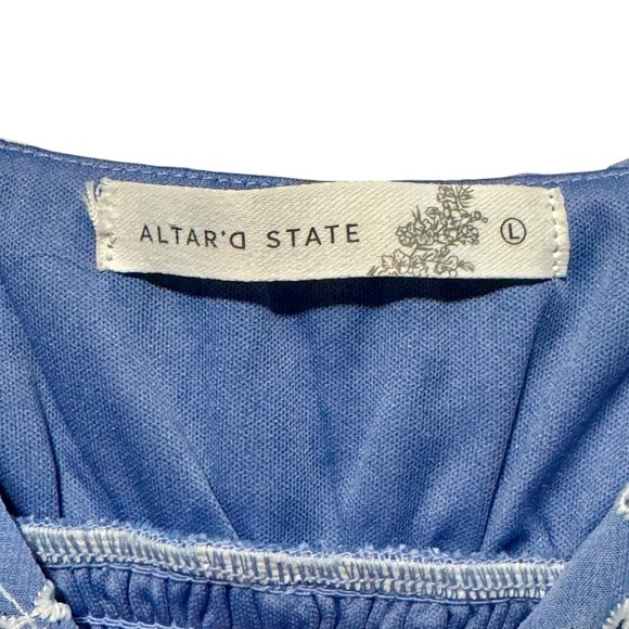 Altar’d State Everly Ruffled Embroidered Eyelet Sleeveless Mini Sundress Large - Picture 12 of 13